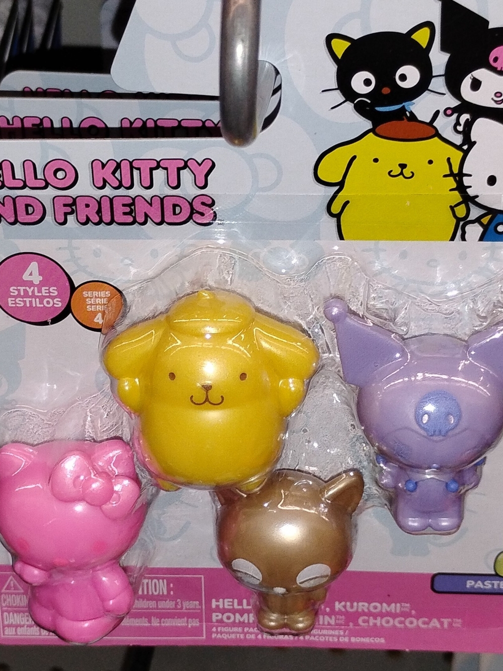 Hello Kitty Pastel Character Set - Pink, Yellow, Purple, Gold